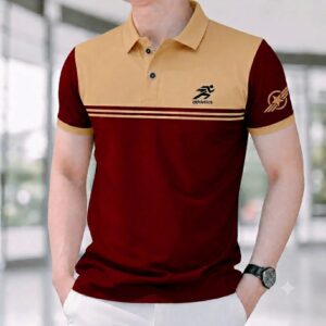 PK Cotton Polo Shirt For Men’s [Athentic Biscuit/Meroon]